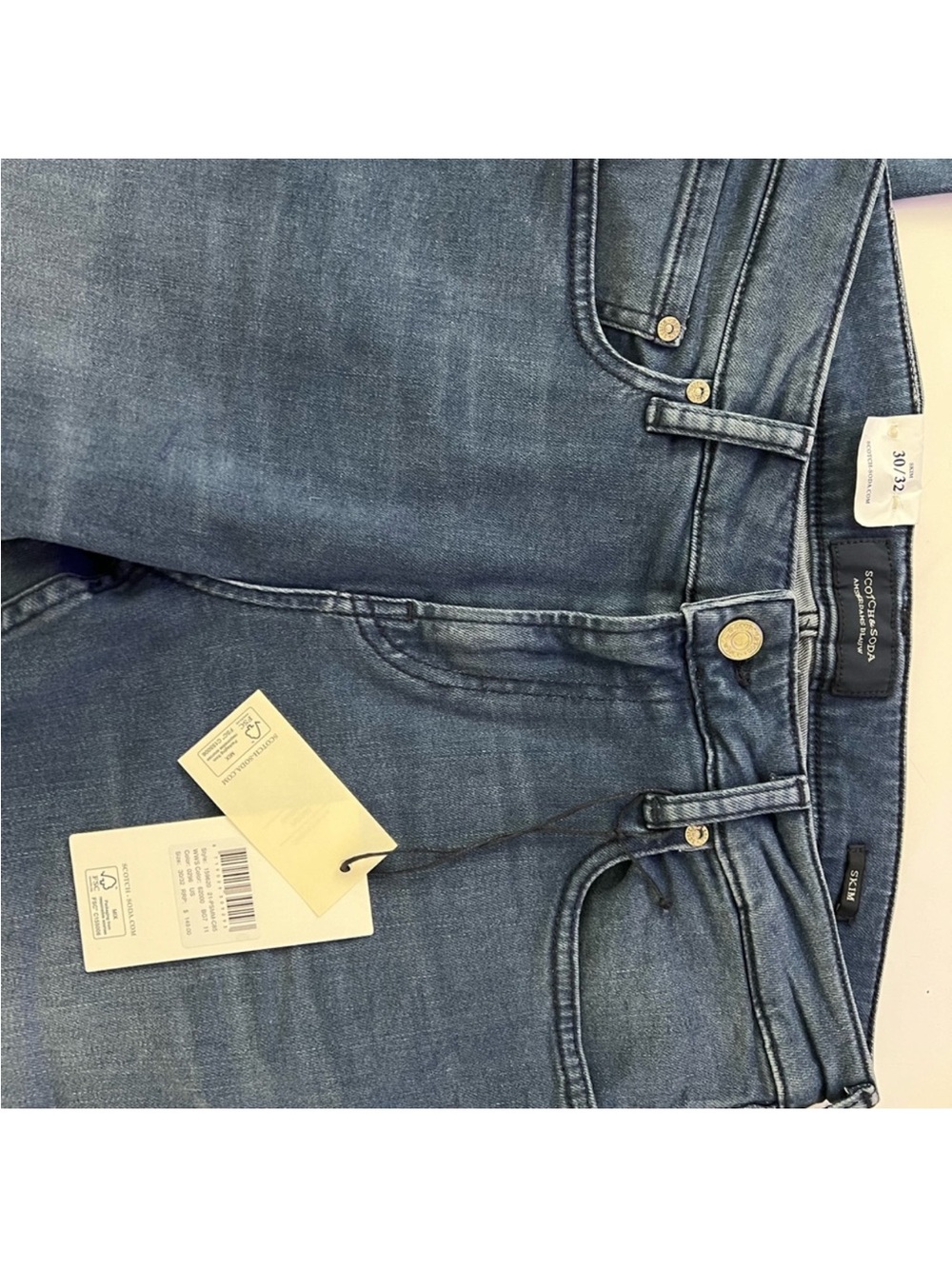 Scotch & Soda Men’s Skinny Jeans in Medium Blue